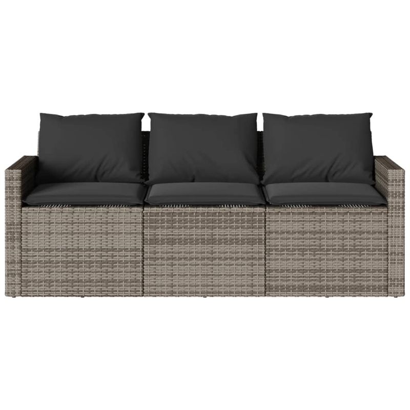 Casa si Gradina - Gradina si terasa - Mobilier exterior - Seturi mobila gradina - Set mobilier de gradina cu perne, 2 piese, gri, poliratan - Infinity.ro