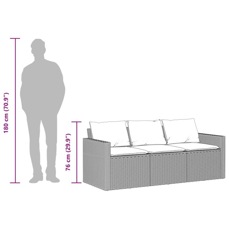 Casa si Gradina - Gradina si terasa - Mobilier exterior - Seturi mobila gradina - Set mobilier de gradina cu perne, 2 piese, gri, poliratan - Infinity.ro