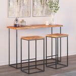 Casa si Gradina - Mobilier - Feronerie si accesorii mobila - Blat masa 140x40x2,5 cm dreptunghiular lemn acacia margine vie - Infinity.ro