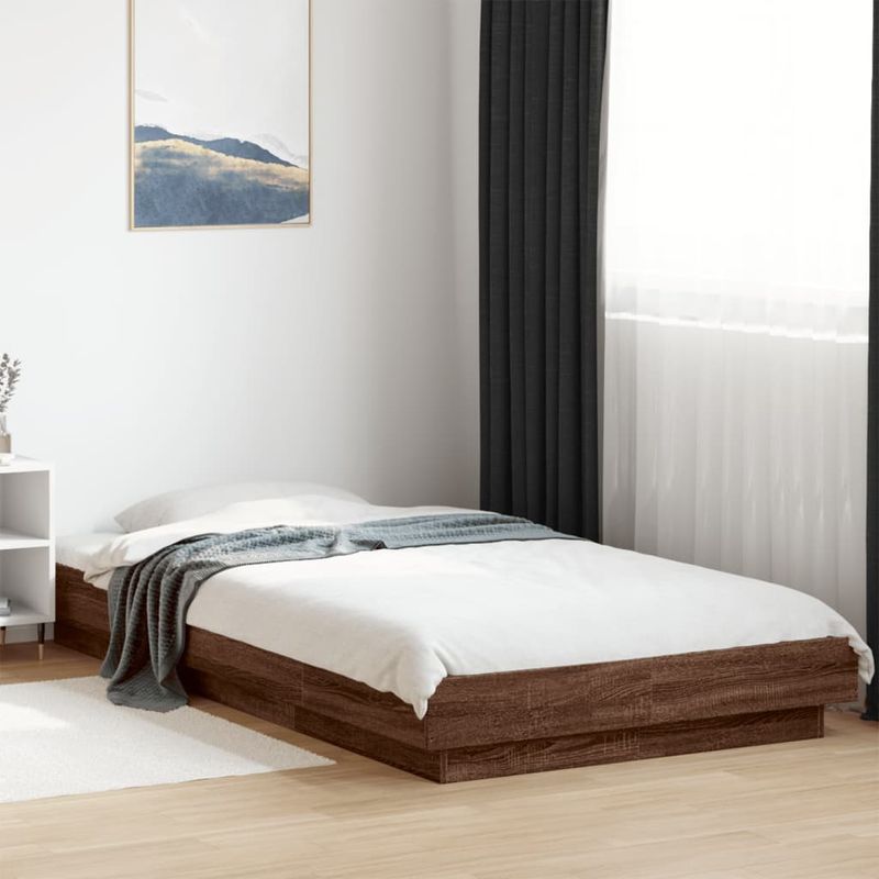 Casa si Gradina - Mobilier - Paturi si accesorii - Paturi - Cadru de pat, stejar maro, 90x190 cm, lemn prelucrat - Infinity.ro
