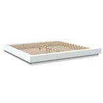 Casa si Gradina - Mobilier - Paturi si accesorii - Paturi - Cadru de pat cu lumini LED, alb, 200x200 cm, lemn prelucrat - Infinity.ro