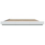 Casa si Gradina - Mobilier - Paturi si accesorii - Paturi - Cadru de pat cu lumini LED, alb, 200x200 cm, lemn prelucrat - Infinity.ro