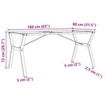 Casa si Gradina - Mobilier - Feronerie si accesorii mobila - Picioare masa de sufragerie Y-Frame 160x80x73 cm Fonta - Infinity.ro