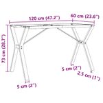 Casa si Gradina - Mobilier - Feronerie si accesorii mobila - Picioare masa de sufragerie Y-Frame 120x60x73 cm Fonta - Infinity.ro