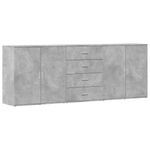 Casa si Gradina - Mobilier - Comode si corpuri - Comode - Servante, 3 piese, gri beton, lemn prelucrat - Infinity.ro