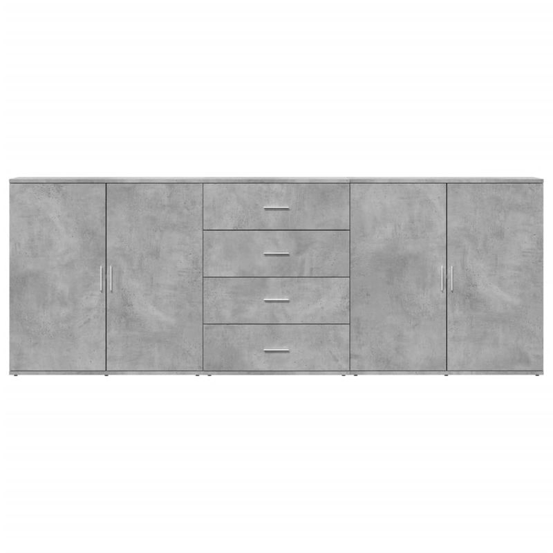 Casa si Gradina - Mobilier - Comode si corpuri - Comode - Servante, 3 piese, gri beton, lemn prelucrat - Infinity.ro