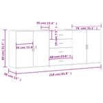 Casa si Gradina - Mobilier - Comode si corpuri - Comode - Servante, 3 piese, gri beton, lemn prelucrat - Infinity.ro