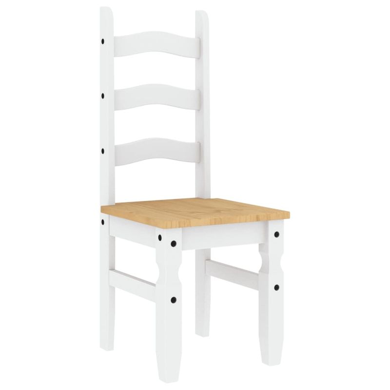 Casa si Gradina - Mobilier - Scaune si fotolii - Scaune - Scaune de bucatarie Corona 2buc. alb 42x47x107cm lemn masiv pin - Infinity.ro