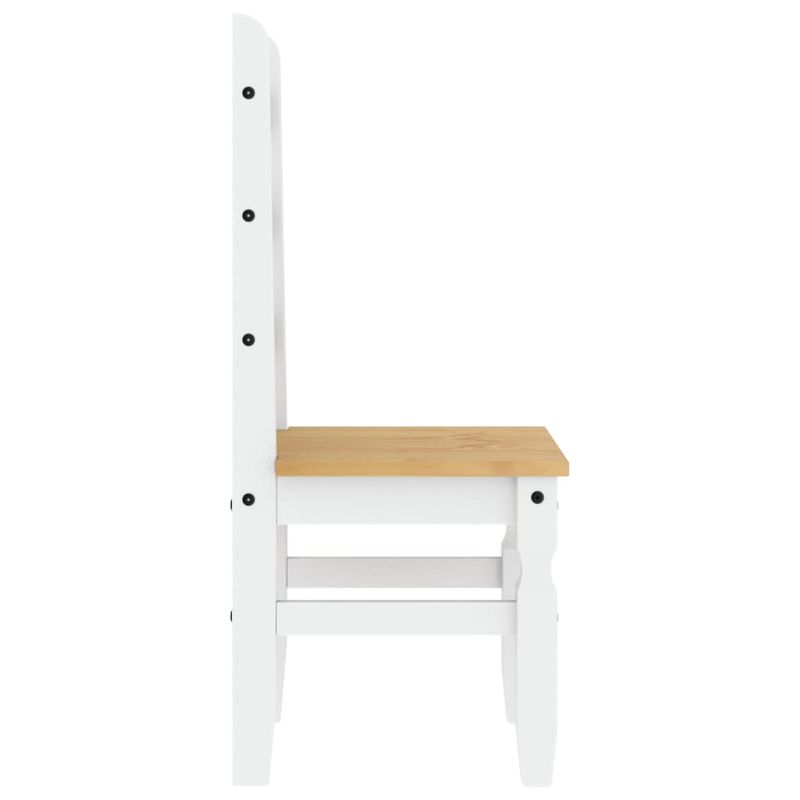 Casa si Gradina - Mobilier - Scaune si fotolii - Scaune - Scaune de bucatarie Corona 2buc. alb 42x47x107cm lemn masiv pin - Infinity.ro