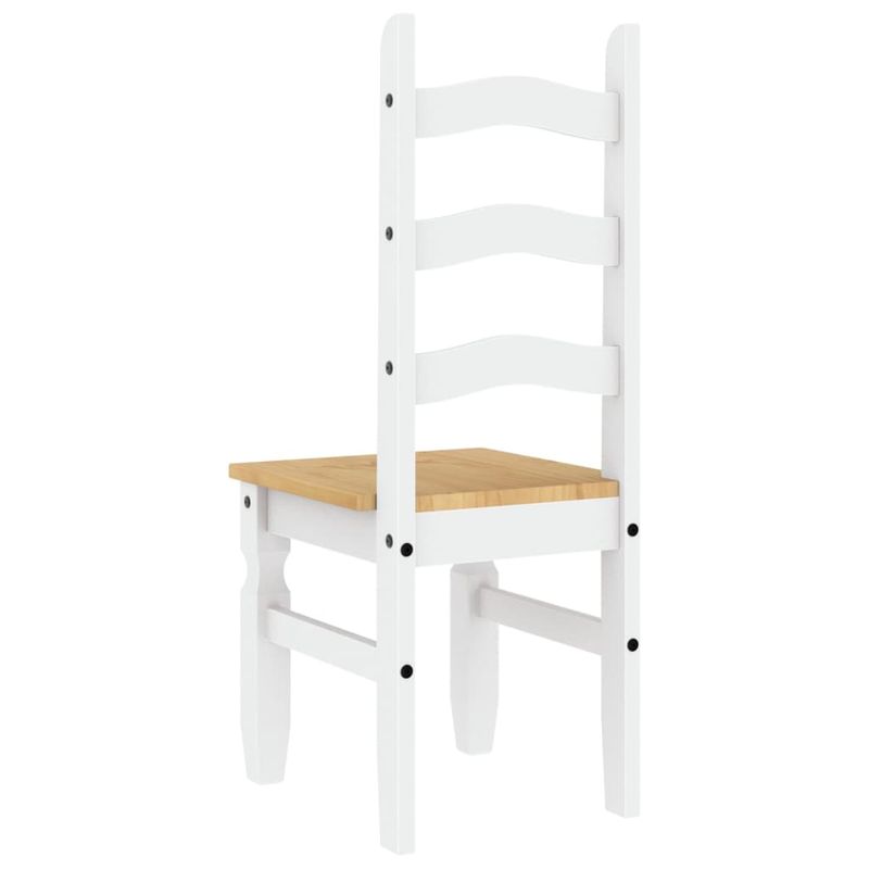 Casa si Gradina - Mobilier - Scaune si fotolii - Scaune - Scaune de bucatarie Corona 2buc. alb 42x47x107cm lemn masiv pin - Infinity.ro