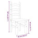Casa si Gradina - Mobilier - Scaune si fotolii - Scaune - Scaune de bucatarie Corona 2buc. alb 42x47x107cm lemn masiv pin - Infinity.ro