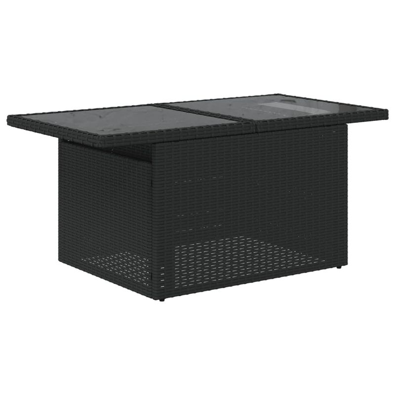 Casa si Gradina - Gradina si terasa - Mobilier exterior - Seturi mobila gradina - Set mobilier de gradina cu perne, 9 piese, negru, poliratan - Infinity.ro