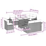 Casa si Gradina - Gradina si terasa - Mobilier exterior - Seturi mobila gradina - Set mobilier de gradina cu perne, 9 piese, negru, poliratan - Infinity.ro