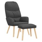 Casa si Gradina - Mobilier - Scaune si fotolii - Fotolii - Fotoliu de relaxare cu taburet, gri inchis, textil - Infinity.ro
