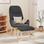 Casa si Gradina - Mobilier - Scaune si fotolii - Fotolii - Fotoliu de relaxare cu taburet, gri inchis, textil - Infinity.ro