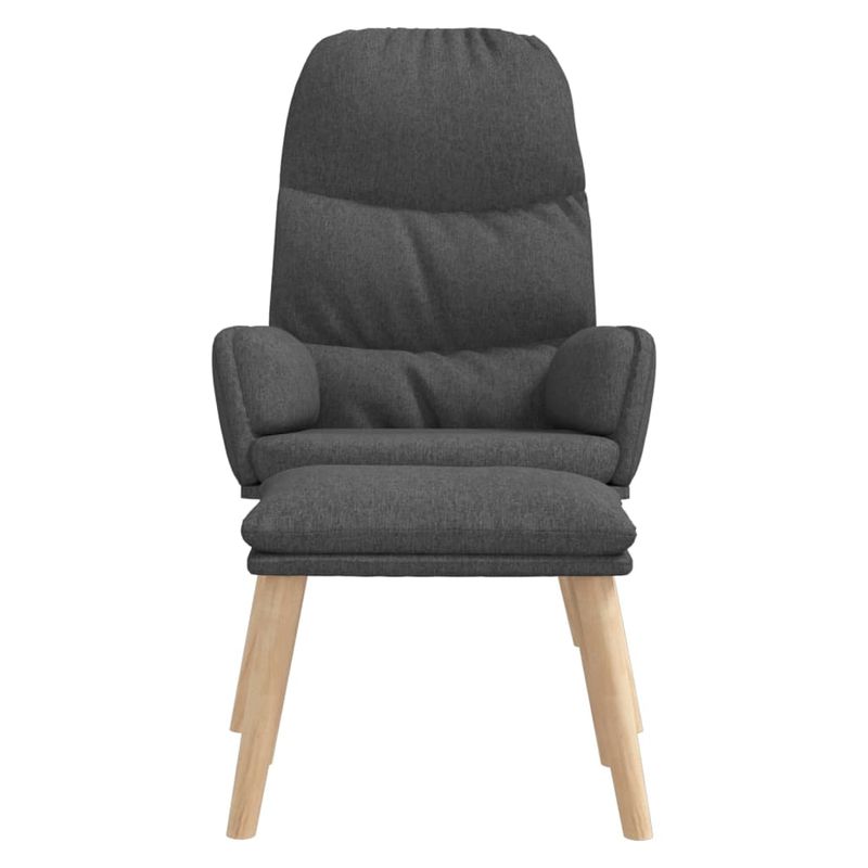 Casa si Gradina - Mobilier - Scaune si fotolii - Fotolii - Fotoliu de relaxare cu taburet, gri inchis, textil - Infinity.ro
