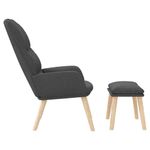 Casa si Gradina - Mobilier - Scaune si fotolii - Fotolii - Fotoliu de relaxare cu taburet, gri inchis, textil - Infinity.ro