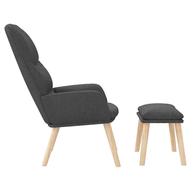 Casa si Gradina - Mobilier - Scaune si fotolii - Fotolii - Fotoliu de relaxare cu taburet, gri inchis, textil - Infinity.ro