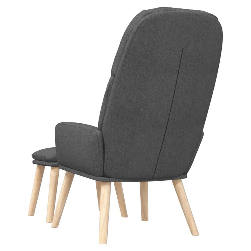 Casa si Gradina - Mobilier - Scaune si fotolii - Fotolii - Fotoliu de relaxare cu taburet, gri inchis, textil - Infinity.ro