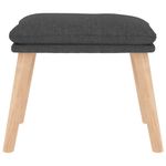 Casa si Gradina - Mobilier - Scaune si fotolii - Fotolii - Fotoliu de relaxare cu taburet, gri inchis, textil - Infinity.ro