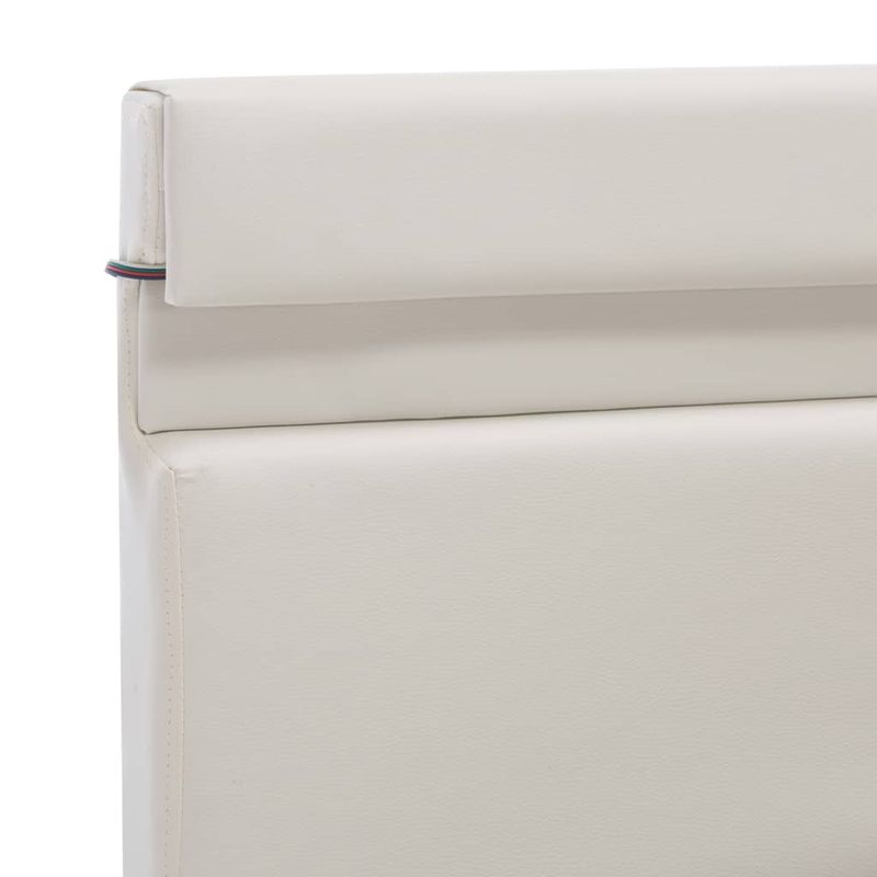 Casa si Gradina - Mobilier - Paturi si accesorii - Paturi - Cadru pat hidraulic cu lada LED alb 120x200 cm piele ecologica - Infinity.ro