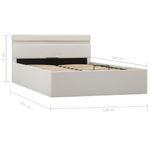 Casa si Gradina - Mobilier - Paturi si accesorii - Paturi - Cadru pat hidraulic cu lada LED alb 120x200 cm piele ecologica - Infinity.ro