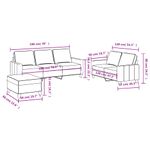 Casa si Gradina - Mobilier - Seturi de mobilier - Seturi living - Set de canapele cu perne, 3 piese, galben deschis, textil - Infinity.ro