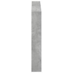 Casa si Gradina - Mobilier - Paturi si accesorii - Accesorii paturi - Tablie de pat cu dulap si LED, gri beton, 120x17x102 cm - Infinity.ro