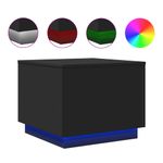 Casa si Gradina - Mobilier - Mese si birouri - Masute de cafea - Masuta de cafea cu lumini LED, negru, 50x50x40 cm - Infinity.ro