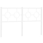 Casa si Gradina - Mobilier - Paturi si accesorii - Accesorii paturi - Tablie de pat metalica, alb, 140 cm - Infinity.ro