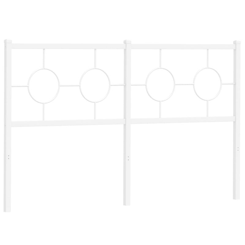 Casa si Gradina - Mobilier - Paturi si accesorii - Accesorii paturi - Tablie de pat metalica, alb, 140 cm - Infinity.ro