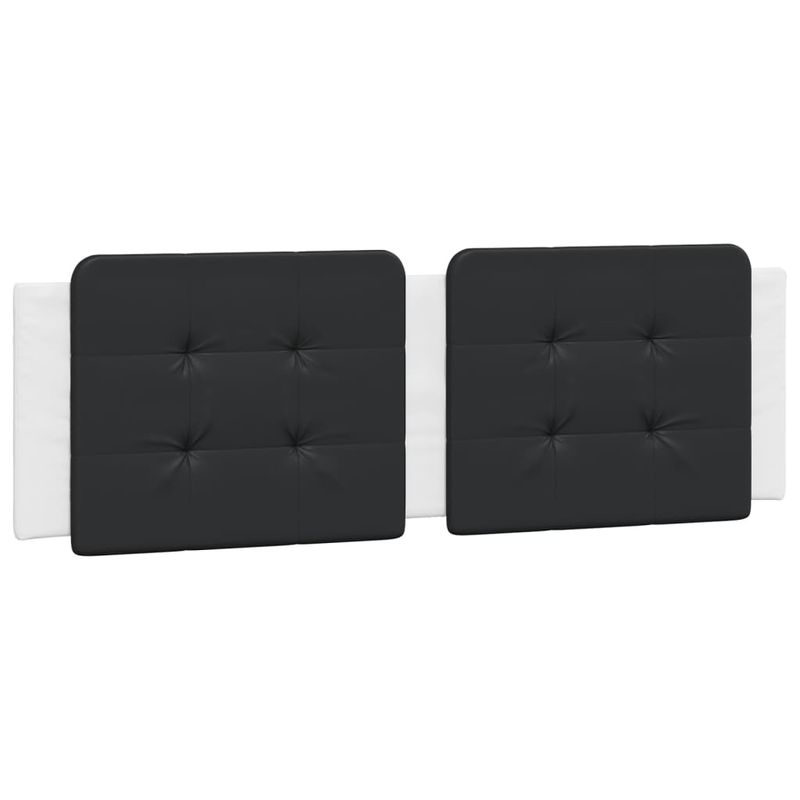 Casa si Gradina - Mobilier - Paturi si accesorii - Paturi - Pat cu saltea, alb si negru, 160x200 cm, piele ecologica - Infinity.ro
