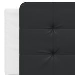 Casa si Gradina - Mobilier - Paturi si accesorii - Paturi - Pat cu saltea, alb si negru, 160x200 cm, piele ecologica - Infinity.ro