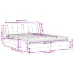 Casa si Gradina - Mobilier - Paturi si accesorii - Paturi - Pat cu saltea, alb si negru, 160x200 cm, piele ecologica - Infinity.ro