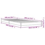 Casa si Gradina - Mobilier - Paturi si accesorii - Paturi - Cadru de pat, stejar fumuriu 100x200 cm lemn prelucrat si metal - Infinity.ro