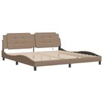Casa si Gradina - Mobilier - Paturi si accesorii - Paturi - Cadru de pat lumini LED, cappuccino, 200x200 cm piele ecologica - Infinity.ro