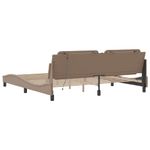 Casa si Gradina - Mobilier - Paturi si accesorii - Paturi - Cadru de pat lumini LED, cappuccino, 200x200 cm piele ecologica - Infinity.ro