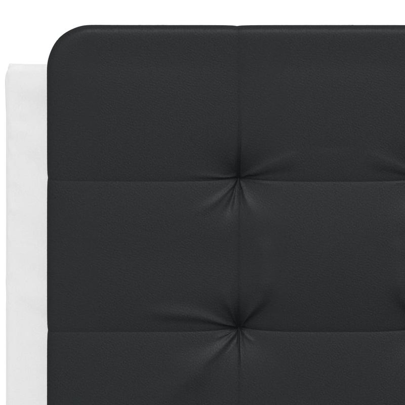 Casa si Gradina - Mobilier - Paturi si accesorii - Paturi - Pat cu saltea, alb si negru, 120x200 cm, piele ecologica - Infinity.ro