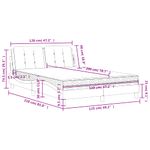 Casa si Gradina - Mobilier - Paturi si accesorii - Paturi - Pat cu saltea, alb si negru, 120x200 cm, piele ecologica - Infinity.ro