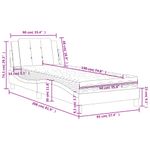 Casa si Gradina - Mobilier - Paturi si accesorii - Paturi - Pat cu saltea, alb, 90x190 cm, piele ecologica - Infinity.ro