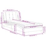 Casa si Gradina - Mobilier - Paturi si accesorii - Paturi - Pat cu saltea, alb si negru, 80x200 cm, piele ecologica - Infinity.ro
