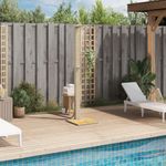 Casa si Gradina - Gradina si terasa - Piscine si accesorii - Accesorii piscine - Dus de exterior, bej, 50x55x224 cm, poliratan si lemn acacia - Infinity.ro