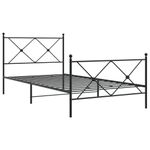 Casa si Gradina - Mobilier - Paturi si accesorii - Paturi - Cadru pat metalic cu tablii de cap/picioare, negru, 100x190 cm - Infinity.ro