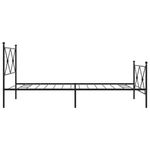 Casa si Gradina - Mobilier - Paturi si accesorii - Paturi - Cadru pat metalic cu tablii de cap/picioare, negru, 100x190 cm - Infinity.ro