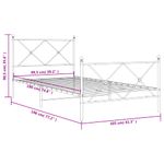 Casa si Gradina - Mobilier - Paturi si accesorii - Paturi - Cadru pat metalic cu tablii de cap/picioare, negru, 100x190 cm - Infinity.ro