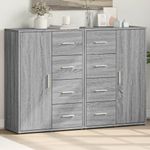 Casa si Gradina - Mobilier - Comode si corpuri - Comode - Dulapuri, 2 buc., gri sonoma, 60x31x84 cm, lemn prelucrat - Infinity.ro
