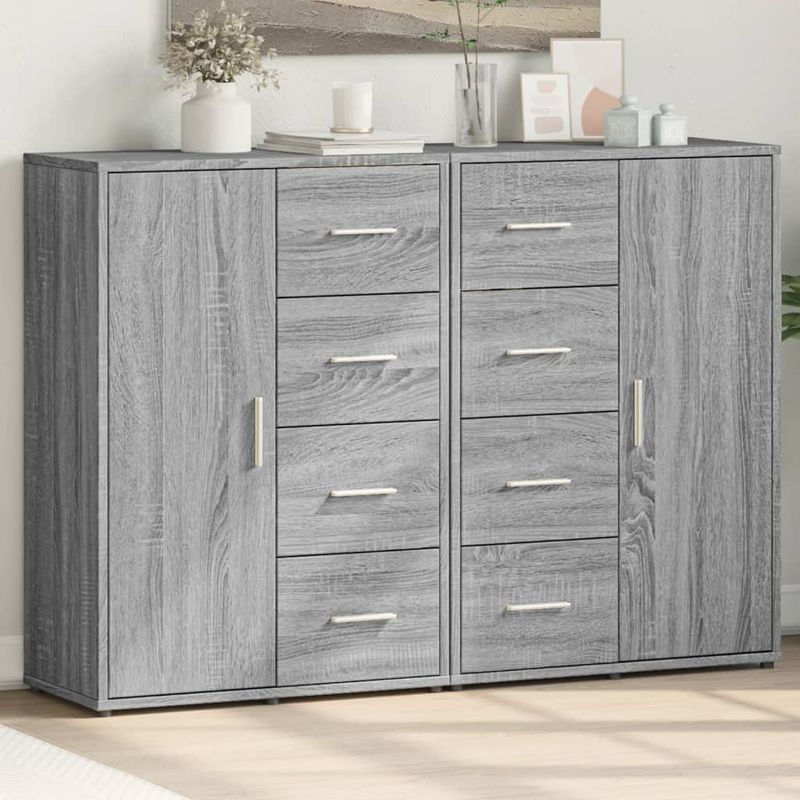 Casa si Gradina - Mobilier - Comode si corpuri - Comode - Dulapuri, 2 buc., gri sonoma, 60x31x84 cm, lemn prelucrat - Infinity.ro