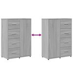 Casa si Gradina - Mobilier - Comode si corpuri - Comode - Dulapuri, 2 buc., gri sonoma, 60x31x84 cm, lemn prelucrat - Infinity.ro