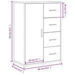 Casa si Gradina - Mobilier - Comode si corpuri - Comode - Dulapuri, 2 buc., gri sonoma, 60x31x84 cm, lemn prelucrat - Infinity.ro
