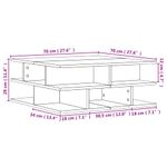 Casa si Gradina - Mobilier - Mese si birouri - Masute de cafea - Masuta de cafea, stejar Sonoma, 70x70x29 cm, PAL - Infinity.ro